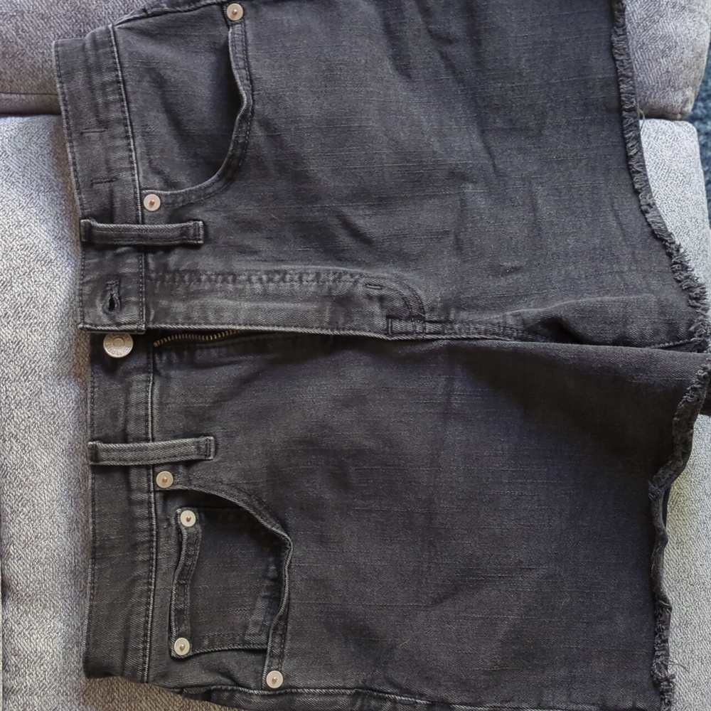 MADEWELL High Rise Denim Shorts Size 28 washed black